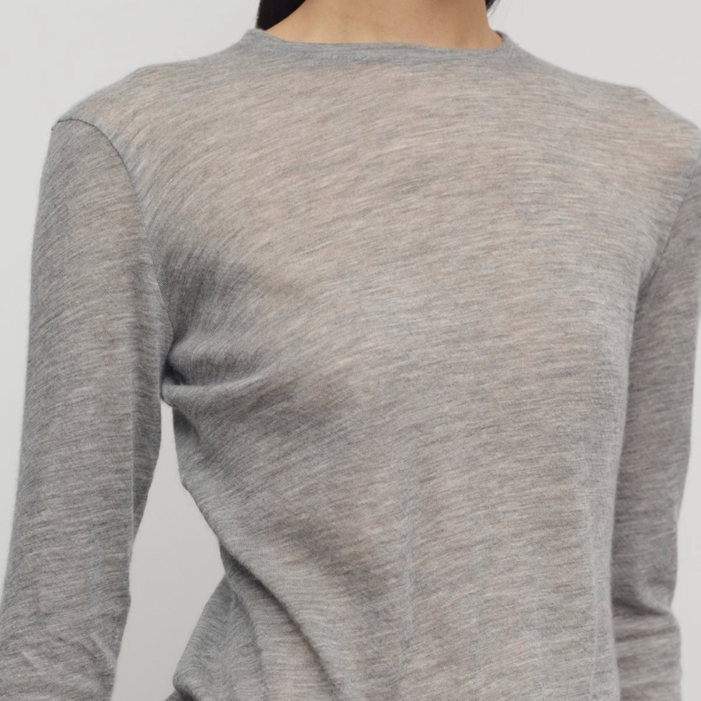 The Row Iverness Top in Cashmere in Grey Melange Women’s XS 🩶 - Picture 5 of 16
